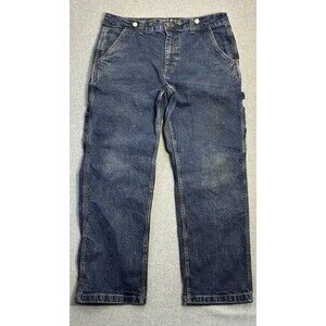 Lee Workwear Carpenter Jeans Mens 34x29 Blue Denim Utility Work Pants